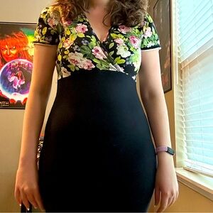 Floral Navy Blue Dress